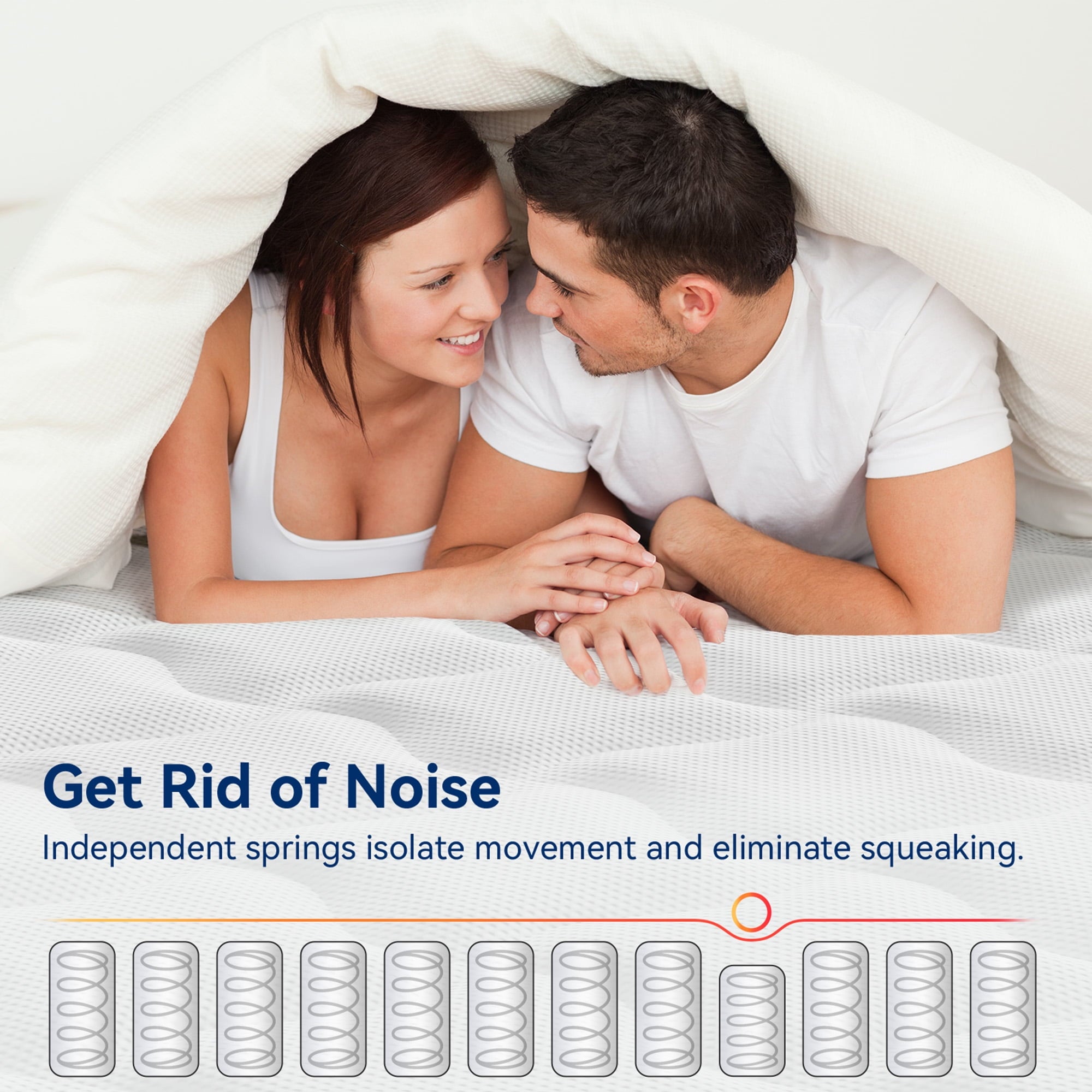 Twin Mattress, 10 Inch Pocket Spring and Memory Foam Mattress in a Box, Pressure Relief, Twin Size