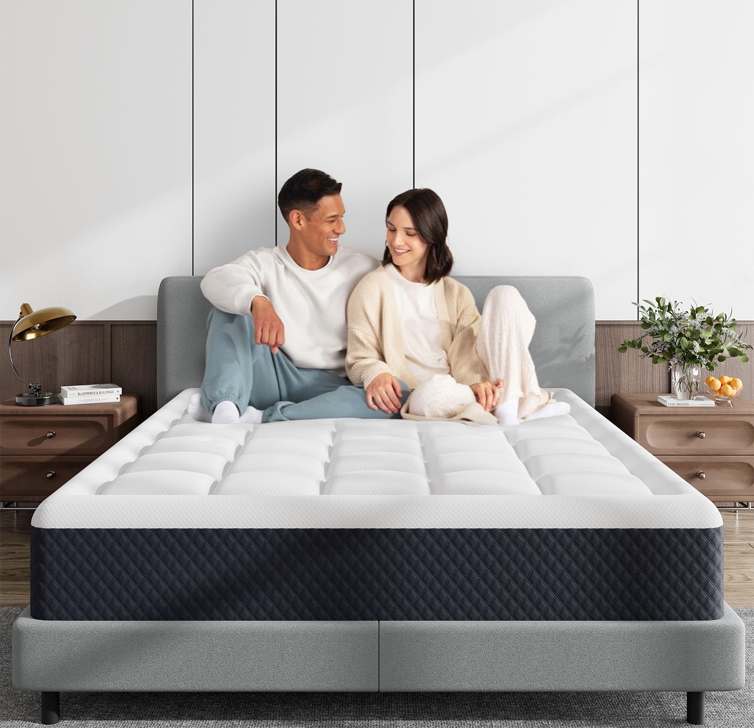 WARMKISS 5" Gel Memory Foam Twin Mattress for Kids, Plush Pillowtop, Breathable, Fiberglass-Free, CertiPUR-US Certified