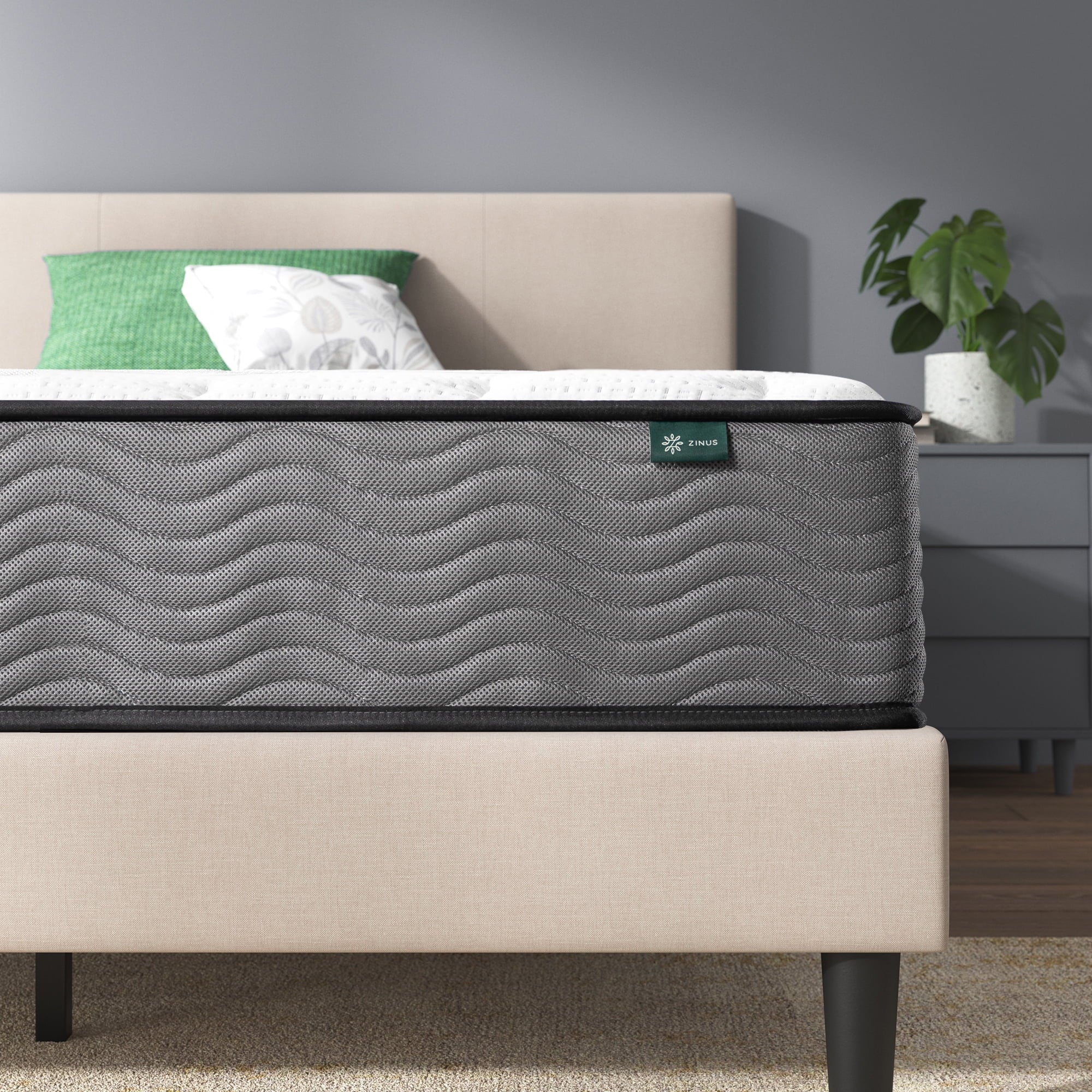 Zinus Support Plus 10" Twin Tight Top Medium Hybrid Mattress with Comfort Foam and Pocket Springs