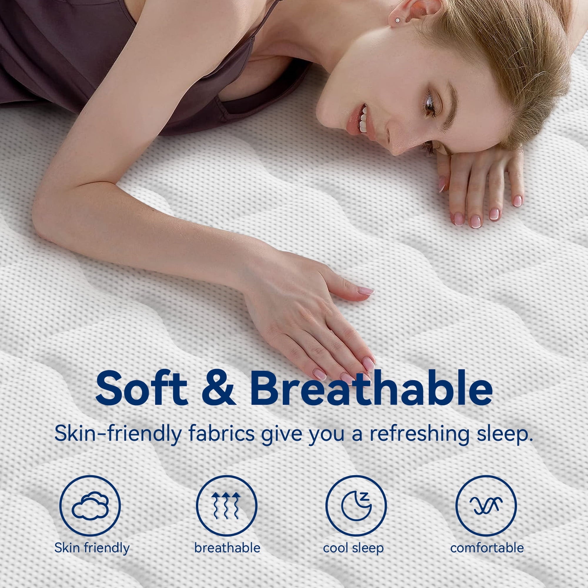 Twin Mattress, 10 Inch Pocket Spring and Memory Foam Mattress in a Box, Pressure Relief, Twin Size