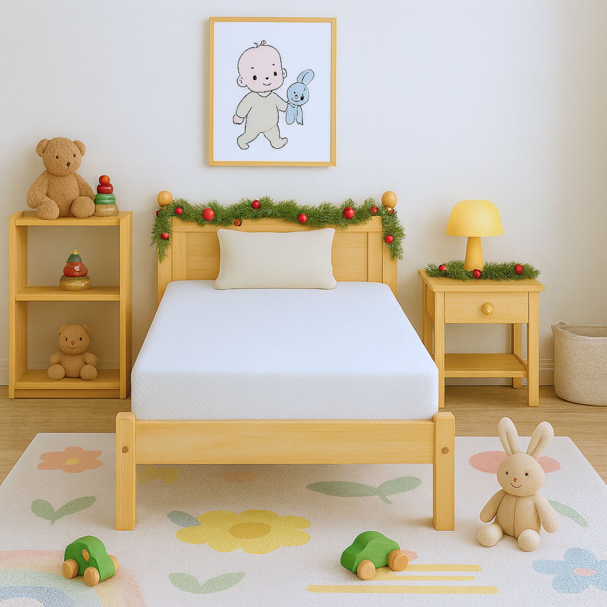 Atlas Mattress 6" Twin Gel Memory Foam Mattress, Breathable Cover,  Medium Firmness