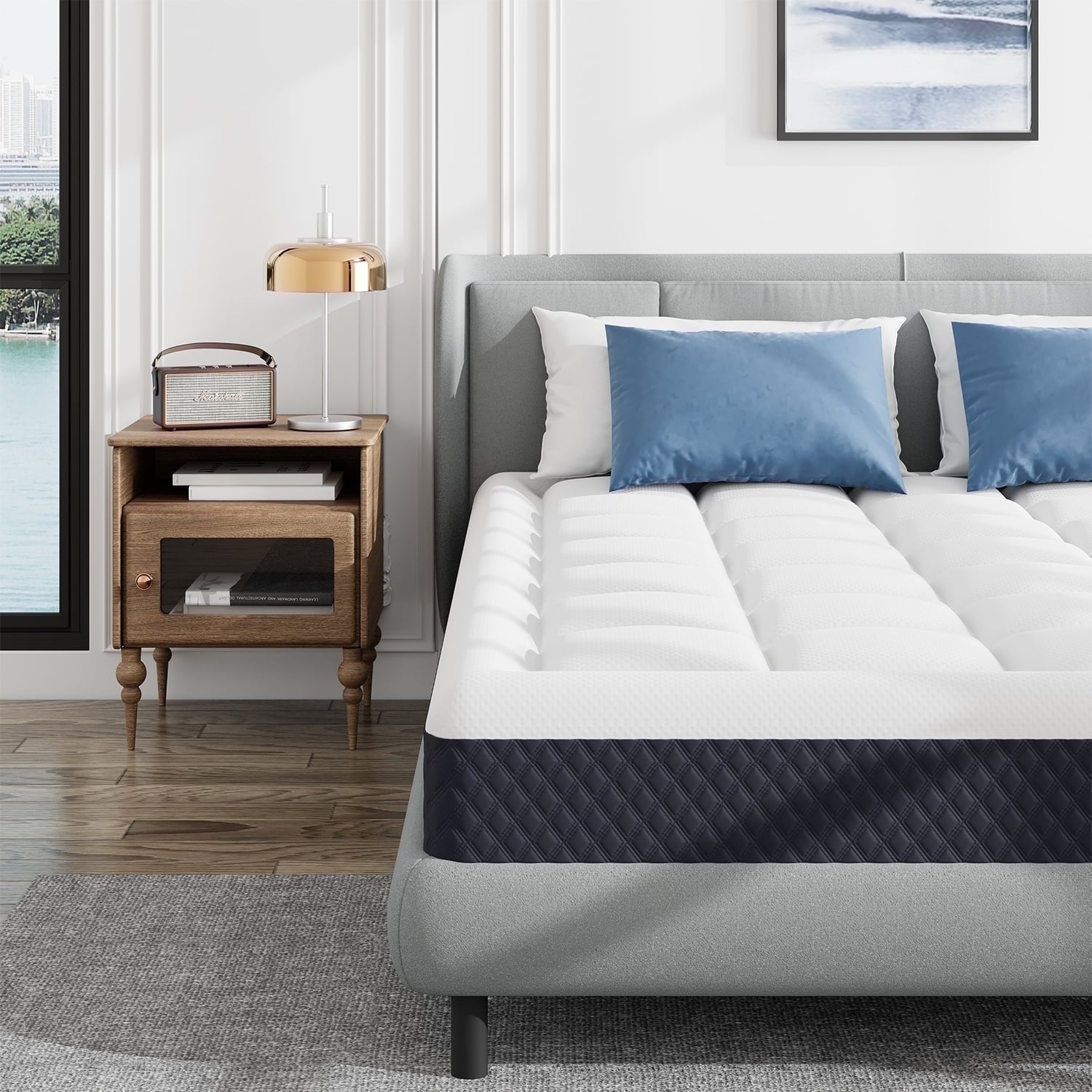 WARMKISS 5" Gel Memory Foam Twin Mattress for Kids, Plush Pillowtop, Breathable, Fiberglass-Free, CertiPUR-US Certified