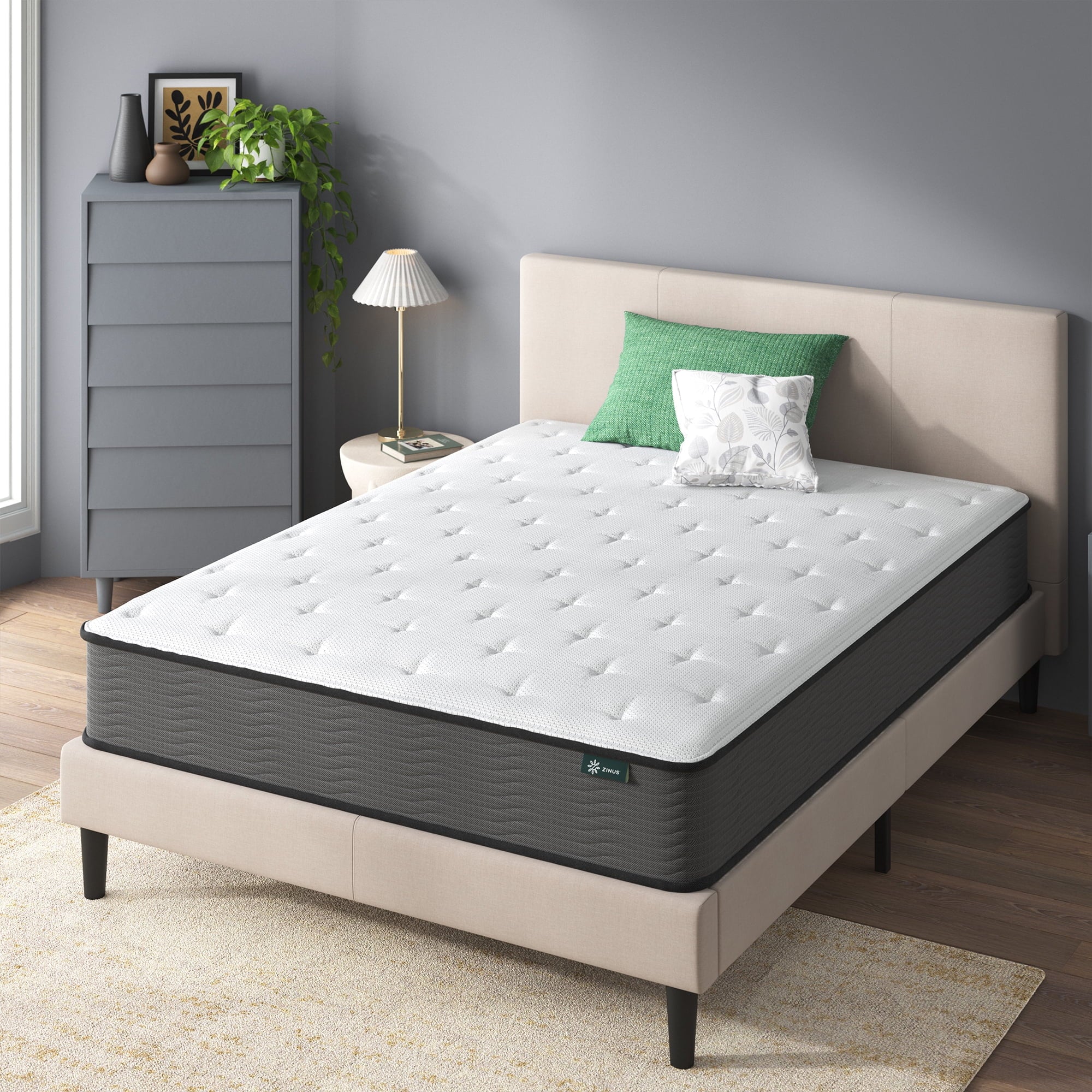 Zinus Support Plus 10" Twin Tight Top Medium Hybrid Mattress with Comfort Foam and Pocket Springs