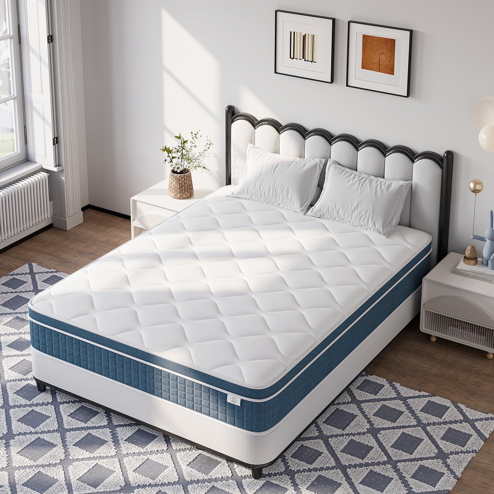 10" Twin Mattress,Memory Foam & Spring Hybrid Mattress Twin Size,Medium Feel,Breathable Comfort Pressure Relieving for Guest Bedroom - Individual Pocket