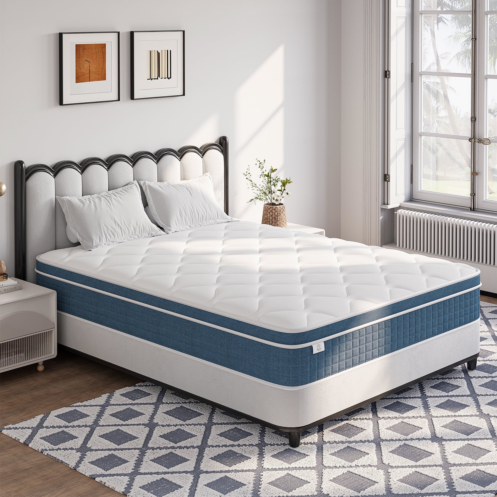 10" Twin Mattress,Memory Foam & Spring Hybrid Mattress Twin Size,Medium Feel,Breathable Comfort Pressure Relieving for Guest Bedroom - Individual Pocket