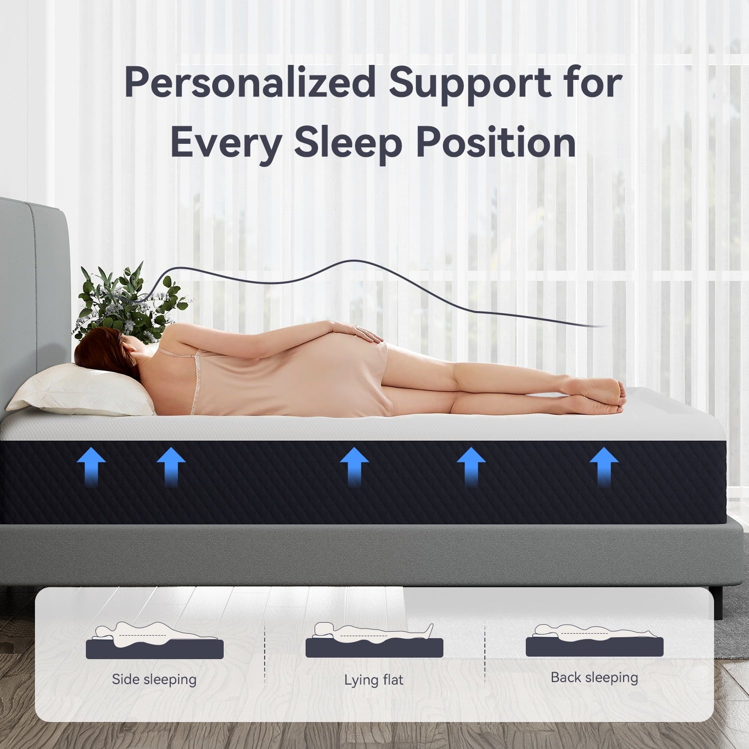 WARMKISS 5" Gel Memory Foam Twin Mattress for Kids, Plush Pillowtop, Breathable, Fiberglass-Free, CertiPUR-US Certified